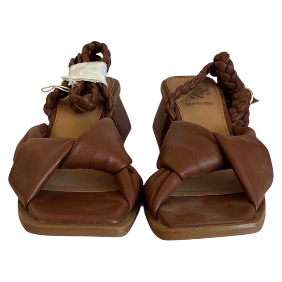 Sam & Libby Womens Sutton Adjustable Ankle Strap Sandal Dark Brown Size 8 NEW - Picture 7 of 13